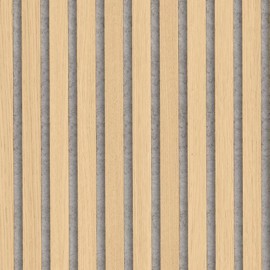 Akustikpanel - Obehandlad ekfanér 60 x 240 cm med ljusgrå bakgrund